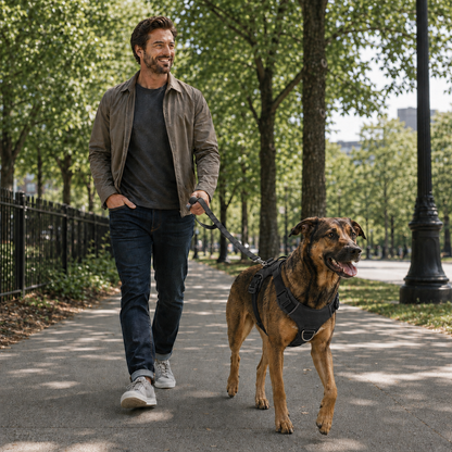 FlexiWalk Pro™ Arnés Antitirones para Perro + Correa GRATIS
