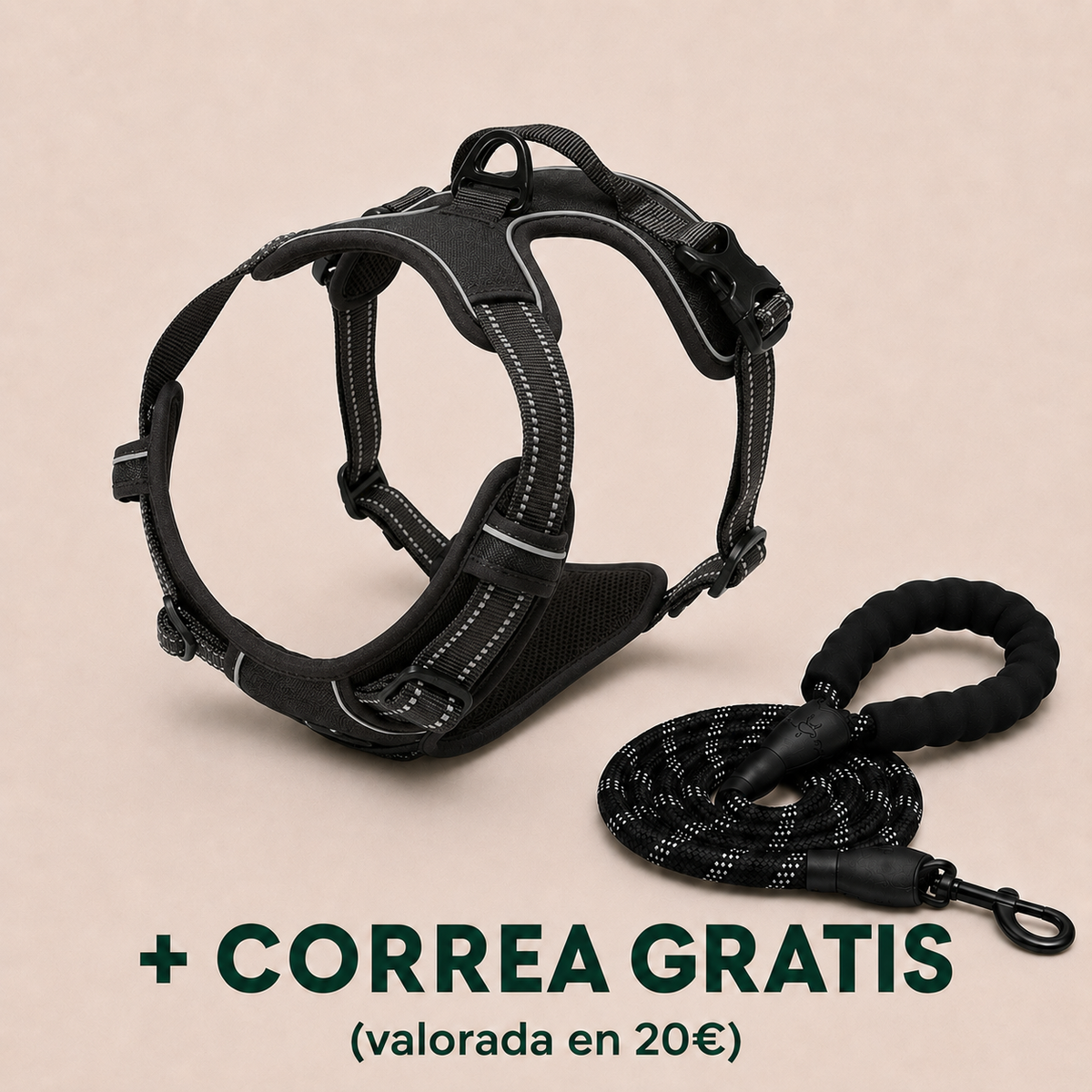 FlexiWalk Pro™ Arnés Antitirones para Perro + Correa GRATIS